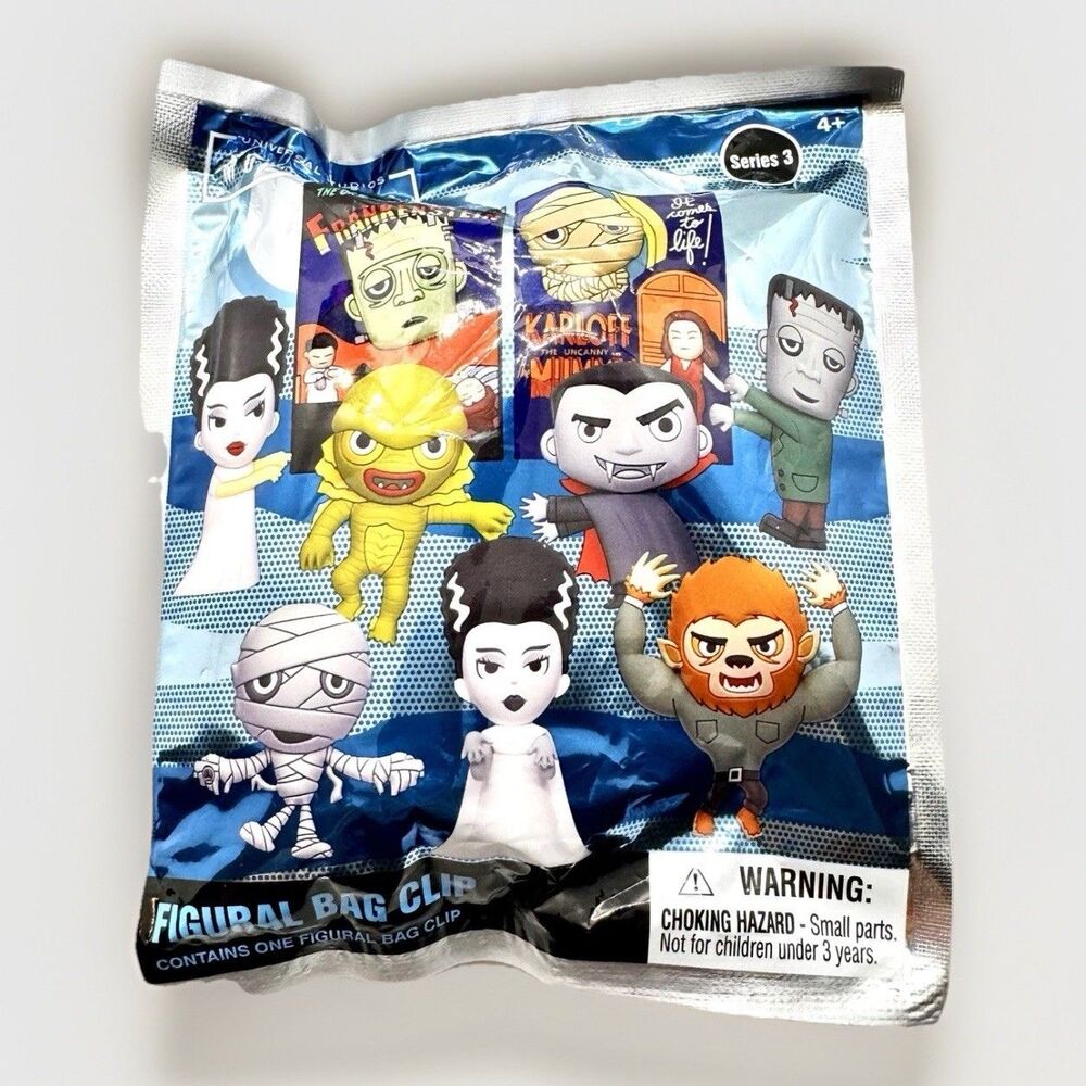 Universal Monsters Series 3 Figural‎ Bag Clip Blind Bag NEW Sealed